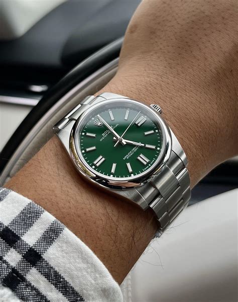 rolex oyster perpetual 41 green for sale|rolex oyster perpetual 41mm black.